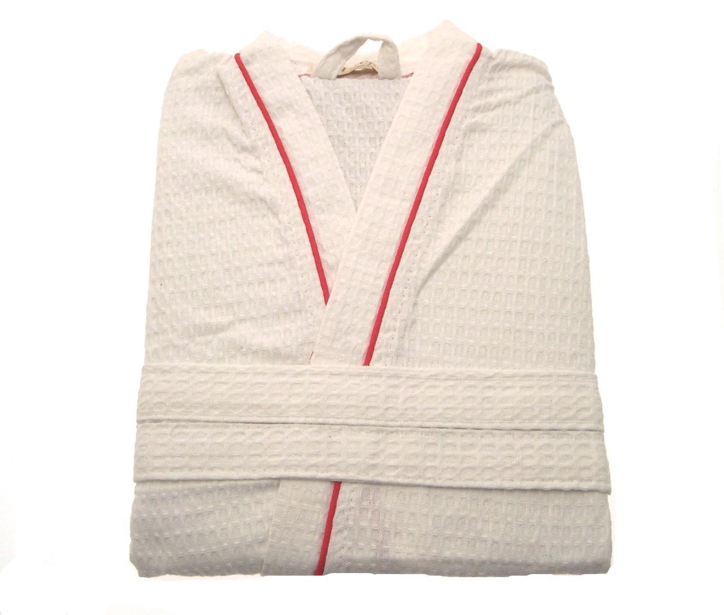 WOMENS 100 COTTON WAFFLE BATHROBE DRESSING GOWN BELT HOUSECOAT LADIES
